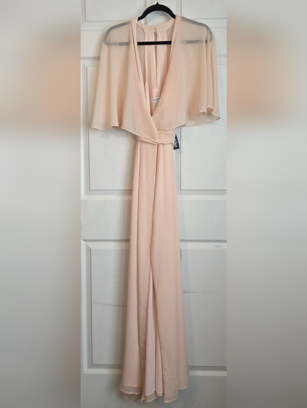 ModCloth Wrapped In Rapture Maxi Dress Light Pink Blush Medium